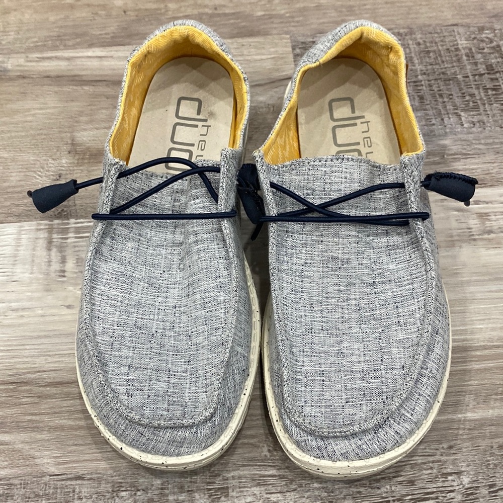 Hey Dude Wendy Chambray White Blue Women’s Slip-On Shoes